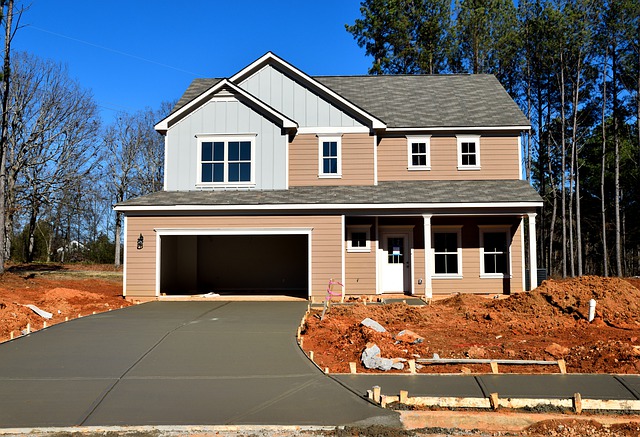 Residential outdoor concrete surface